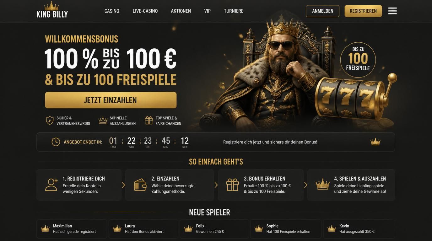 Ein Einzahlungsbonus mit vielen Freispielen fĂŒr Neukunden.